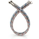 31-Inch Braided Faucet Connector Male Female Stainless Steel Supply Hose, 3/8-Inch Stainless Steel Female Compression, 2 Pieces (1 Pair)