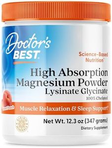 Doctor's Best High Absorption Magnesium Powder (Peach Flavored) 100% Chelated TRACCS, Not Buffered, Headaches, Sleep, Energy, Leg Cramps, Gluten Free, Vegan, Peach, 12.3Count