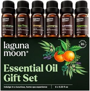 Essential Oils Set - Top 6 Blends for Diffusers, Home Care, Candle Making Scents, Fragrance, Aromatherapy, Humidifiers, Gifts - Peppermint, Tea Tree, Lavender, Eucalyptus, Lemongrass, Orange (10mL)