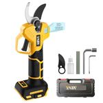 Brushless Electric Pruning Shears for Dewalt 20V Battery, Portable Cordless Pruning Shears with LCD Display＆SK5 Blades, Adjustable Cutting Diameter 0.8-1.2 Inch for Gardening Tree Pruning(NO Battery)