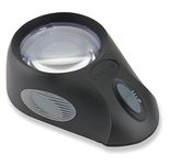 Carson LL-88 5x LumiLoupe Ultra LED Lighted Stand Magnifier Loup, Black