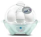 Elite Gourmet EGC007M Rapid Egg Cooker, 7 Easy-To-Peel, Hard, Medium, Soft Boiled Eggs, Poacher, Omelet Maker, Auto Shut-Off, Alarm, 16-Recipe Booklet, BPA-Free, Mint