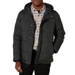 Amazon Essentials Men's Heavyweight Hooded Puffer Coat, Black, S