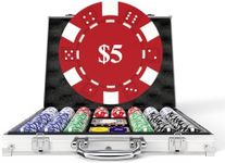 500PCS Poker Set with Denominations, 11.5g Numbered Poker Chips Set with Case for Texas Hold'em & Blackjack, Value Poker Set, Denominated Chips Set for Adults