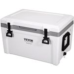 VEVOR Insulated Portable Cooler, 52 qt, Holds 50 Cans, Ice Retention Hard Cooler with Heavy Duty Handle, Ice Chest Lunch Box for Camping, Beach, Picnic, Travel, Outdoor, Keeps Ice for up to 6 Days