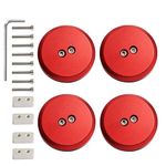 XunDong Corvette Jack Pucks Aluminum Lifting Puck Pad Compatible with Porsche Corvette C7 C6 C5 C8 Z06 1997-2023 (Pack of 4) (Red)
