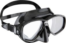 Cressi Perla Separate Glass Mask & Snorkel Set for Adults - Low-Volume Diving Mask - Dry-Top Snorkel Set - For Diving & Snorkelling - Black / Black - Single Perla Mask