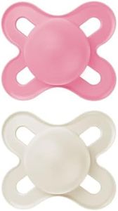 MAM Original Start Matte Newborn Baby Pacifier, Best Pacifier for Breastfed Babies, Sterilizer Case, Girl, 0-3 Months (Pack of 2)