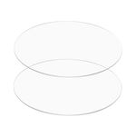 12 * 12 Inch Blank Clear Round Acrylic Disc Panel 2PCS 0.12 Inch Thick Frame Painting Milestone Desk Protector DIY Acrylic Cake Pan and Craft Supplies (Pack of 2PCS)