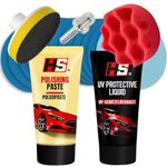 Headlight Restoration Kit - HS headlight restorer - Polishing set for dull and blind headlamps - Complete car headlight restoration kit - Headlamp clear set made in EU