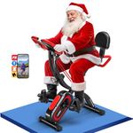 Exercise Bike, SLUNSE 5 in 1 Foldable Exercise Bike with APP, 16-Level Magnetic Resistance Folding Stationary, 350LBS Capacity and Ultra-quiet Stationary Indoor Bikes for Home Gym