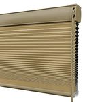 Keego Cellular Window Shades with Cords Honeycomb Blinds for Windows Noise Cancelling Window Blinds & Shades for Home Kitchen Bedroom Office (Khaki-Blackout, 38" W x 80" H)