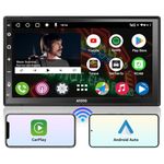 ATOTO A6 PF 7inch Android Double DIN Car Stereo, Wireless CarPlay Android Auto, QLED Touchscreen DAB+ Radio Dual Bluetooth, WiFi/BT/USB Tethering, 36-B EQ DSP, MirrorLink, HD LRV, 2G+32G, A6G2B7PF