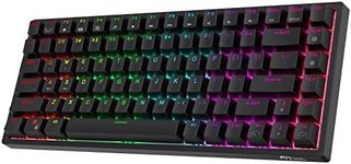 RK ROYAL KLUDGE RK84 Wireless Bluetooth/2.4Ghz 75% RGB Mechanical Gaming Keyboard, Three Modes Connectable Keyboard with Hot-Swappable Quiet Red Switch