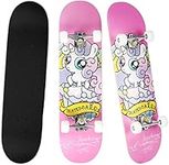 31inch Standard Skateboards 31''x 8'' 7Layer Canadian Maple Cruiser Pro Skate Board for Beginners Kids Boys Girls Teenager (Pony)