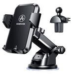 [2025 True Military-Grade] Car Phone Holder VANMASS [Upgraded Strongest Suction & Clip] Cell Phone Mount for Dashboard Windshield Vent,Truck Cradle Stand for iPhone 16 Pro Max 15 14 13 Samsung Android