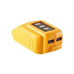 JANRI Replacement USB Power Source DCB090 Cordless Charger Converter compatible for DEWALT 14.4V 18V/20V Max Li-ion XR Slide Battery DCB184 DCB204 DCB205 DCB203 DCB200 DCB201 DCB120 DCB180