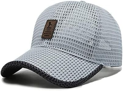 FASHIXD Summer Mesh Baseball Cap for Men Women Trucker Mesh Hat Baseball Hats Outdoor Sports Running hat, 1-gray, One Size