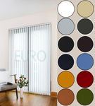 EUROBLINDS - Vertical Blinds For Windows Complete Set - MADE TO MEASURE - 89mm (3.5 inch) - Headrail & Fabric - (Upto 250cm (98 inch)