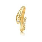 Snake Ring for Men Women, 14K Gold 