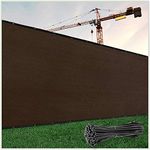 ColourTree 6' x 50' Brown Fence Privacy Screen Windscreen, Commercial Grade 170 GSM Heavy Duty, We Make Custom Size