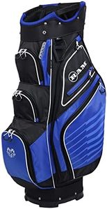 Ram Golf Bolsa ACCUBAR para Buggy/Carrito DE Golf con Sistema Divisor DE 14 VÍAS DE Longitud Completa, Negro/Azul