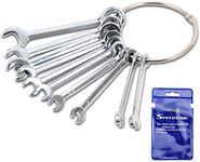 SPEEDWOX Small Wrench Set Metric Wrench Sets 10 Pcs 4-11mm Mini Combination Wrench Sets Open and Box End Wrench Set Ignition Wrenches Mini Wrench Set with Portable Storage Pouches and A Ring