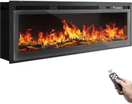 YITAHOME 36" Electric Fireplace Inserts, Fireplace Heaters for Indoor Use, Recessed or Wall Mounted, Remote Control with Timer, Adjustable Temperature, Adjustable Flame Color and Brightness, 1500W