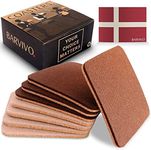 BARVIVO Modern Coasters for Drinks Absorbent Set of 8 - Perfect Two Sided Drink Coasters for Wooden Table Protection with a Scratch Preventing Cork Side and an Instant Condensation Absorbing Felt Side