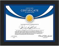 Icona Bay 8.5x11 Black Diploma Frame, Sturdy Wood Composite Certificate Frame, Document Frame, Sleek Design, Table Top or Wall Mount, Exclusives Collection