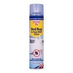 Zero In Bed Bug & Dust Mite Killer - 300ml Aerosol. Ready-To-Use. Prevents Allergies, Long-Lasting Protection for Over 2 weeks Treats Mattresses, Beds and Furniture, Blue