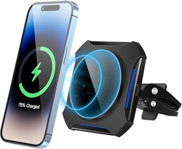 Cargador Inalámbrico para Coche, Sewowibo Carga Inalámbrica para Coche, mag Safe Auto i Phone16/15/14/13 Pro/Pro MAX/Series, Cargador Inalámbrico para los Teléfonos de Coche, Negro