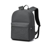 Kono School Backpack Casual Daypack School Bags for Girls Boys Bookbag Lightweight Travel Rucksack Work Bag for Men Women (Dark Grey)