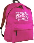 Hippowarehouse Dungeons & dice & everything nice backpack ruck sack Dimensions: 31 x 42 x 21 cm Capacity: 18 litres