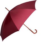 John's Umbrella 610mm Woodking Straight Fold (Maroon)