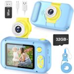 Kids Camera,ARNSSIEN Camera for Kids,2.4in IPS Screen Digital Camera,180°Flip Lens Camera,Children Selfie Camera with Playback Game,Christmas/Birthday Gift for 3 4 5 6 7 8 9 10 Year Old Girl Boy