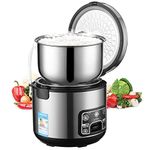 Electric Rice Cooker, 201Stainless Steel Non-Stick Inner Pot, Stainless Steel Cook/Warm Functions, 220-240V UK/EU Power (Color : 2L)