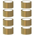 ZOHRA® Pack Of 8 Per Pack Self Adhesive Brown Packing Cello Tape - 65 Meters in Length - 48mm Width, BOPP Industrial Packaging Tape for E-Commerce Box Packing
