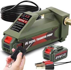 Mxmoonant Fuel Transfer Pump Battery Powered, 10.5GPM Cordless Diesel Transfer Pump Digital Control Self Priming Pump with 2 x 3.0Ah Batteries for Diesel, Kerosene