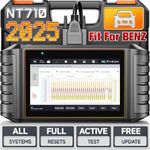 FOXWELL NT710 OBD2 Scanner for Mercedes-Benz, Full System Diagnostic Scan Tool, Bidirectional Control, All Free Resets Air Suspension/ABS Bleeding/Oil/SRS/EPB Code Reader, Auto VIN, WiFi Update