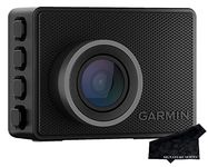 Garmin Dash Cam 47, 1080p, 140-degree FOV, Remotely Monitor Your Vehicle and Signature Series Cloth