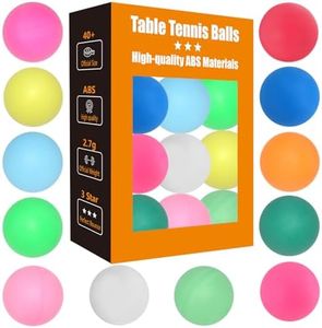 meizhouer Ping Pong Balls 12 Pack: 3 Star 40mm Colored Table Tennis Balls for Outdoor Practice Yard Party Kids Game Cat Toys(Pack of 12 - Multicolour)