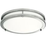 Light Blue™ LED Flush Mount Ceiling Light, Antique Brushed Nickel, 12-Inch, 4000K Cool White, 1050 Lumens, Dimmable