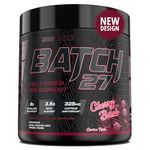 Batch 27 Pre Workout Powder - Nitric Oxide Booster & Preworkout for Men and Women w/Citrulline, Beta Alanine, Caffeine for Enhanced Energy, Endurance, & Reduced Fatigue - 40 Servings, Cherry Bomb