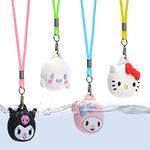 Generic 4Pack AirTag Kids Necklace, Cute Kid Air Tag Necklace Adjustable Hidden Air Tag Holder for Apple Air Tag, Cartoon Soft Silicone Anti-Lost Waterproof Air Tag Case for Kids with Key Ring