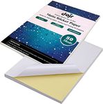 DOJR Sticker Paper for Printer A4 - Pack of 50 Printable Sticker Paper for Arts & Crafts Drawing & Photos- Self Adhesive Labels Paper for Inkjet & Laser Printer (A4-50 Matte)