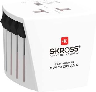 Skross Universal Adaptor Muv Micro – Prises France (Sans Terre) Vers Plus de 200 Autres Destinations – White