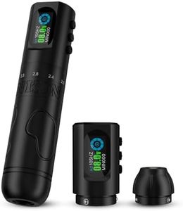 INKin Tattoo Gun Kit, Inkflexo Wireless Tattoo Machine with 6 Adjustable Stroke, Rotary Cartridges Tattoo Pen Machine with 2 Replaceable Batteries 1600mAh Power OLED Display for Tattoo Artist