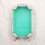 HBZGTLAD 10pcs false eyelashes packaging box pink luggage lashes suitcase mink lashes packing fluffy and curly case empty (Blue-green)