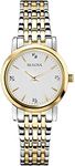 Bulova Classic Quartz Women's Watch, Stainless Steel Diamond , Two-Tone (Model: 98P115)